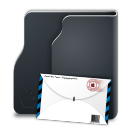 Black Terra Mail Icon 128x128 png